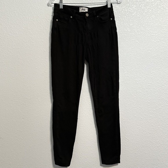 Paige Denim - Paige Jeans Womens 26 Black Verdugo Ultra Skinny Dark Wash Stretch Casual Ladies